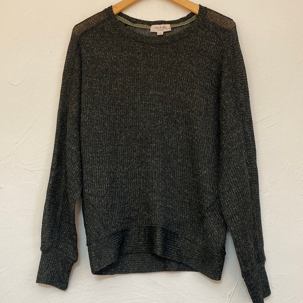 No Frills Los Angeles Pullover Knit Sweater Top Size Large